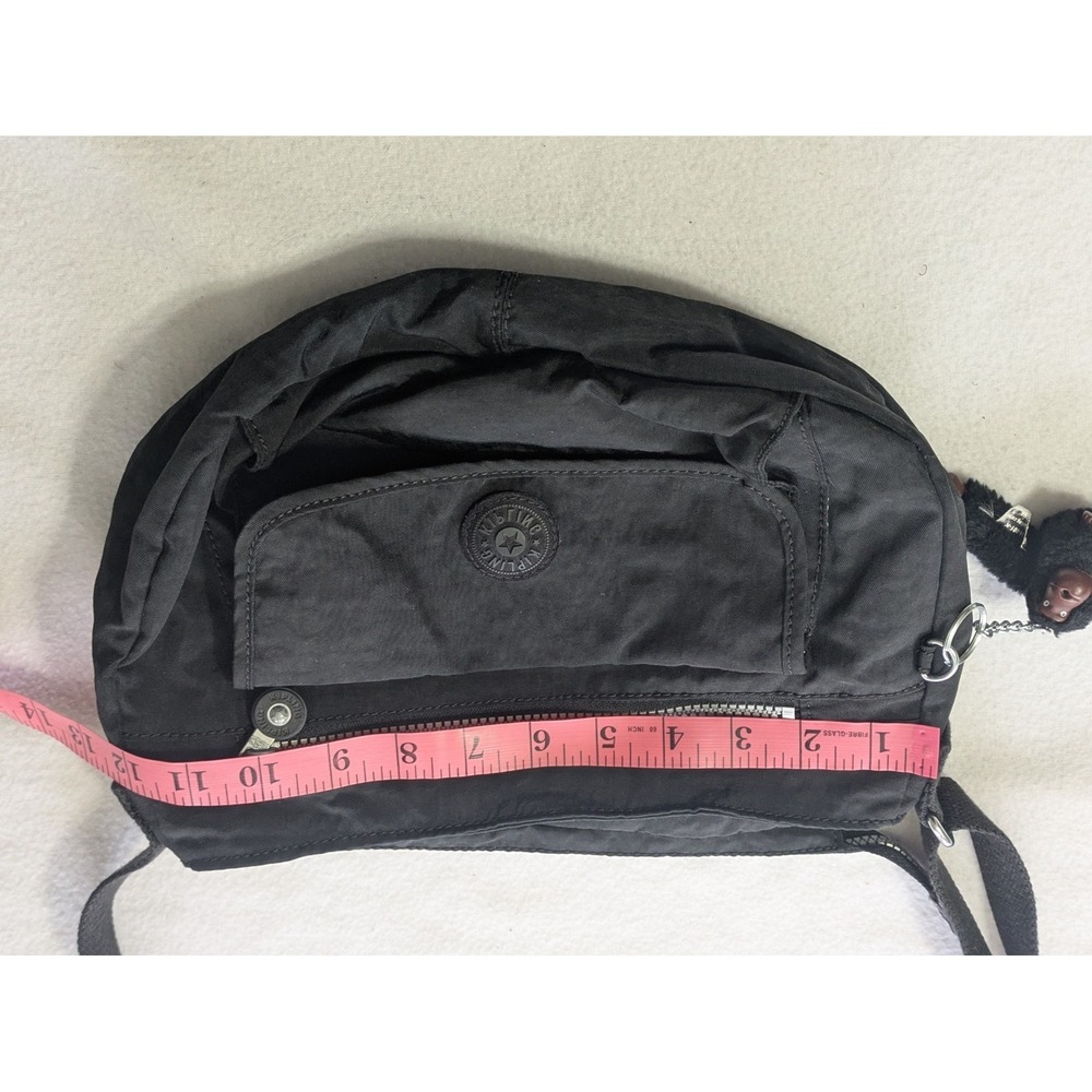 Kipling Davina Black Nylon Crossbody Bag - with Gorilla Charm - Picture 7 of 9